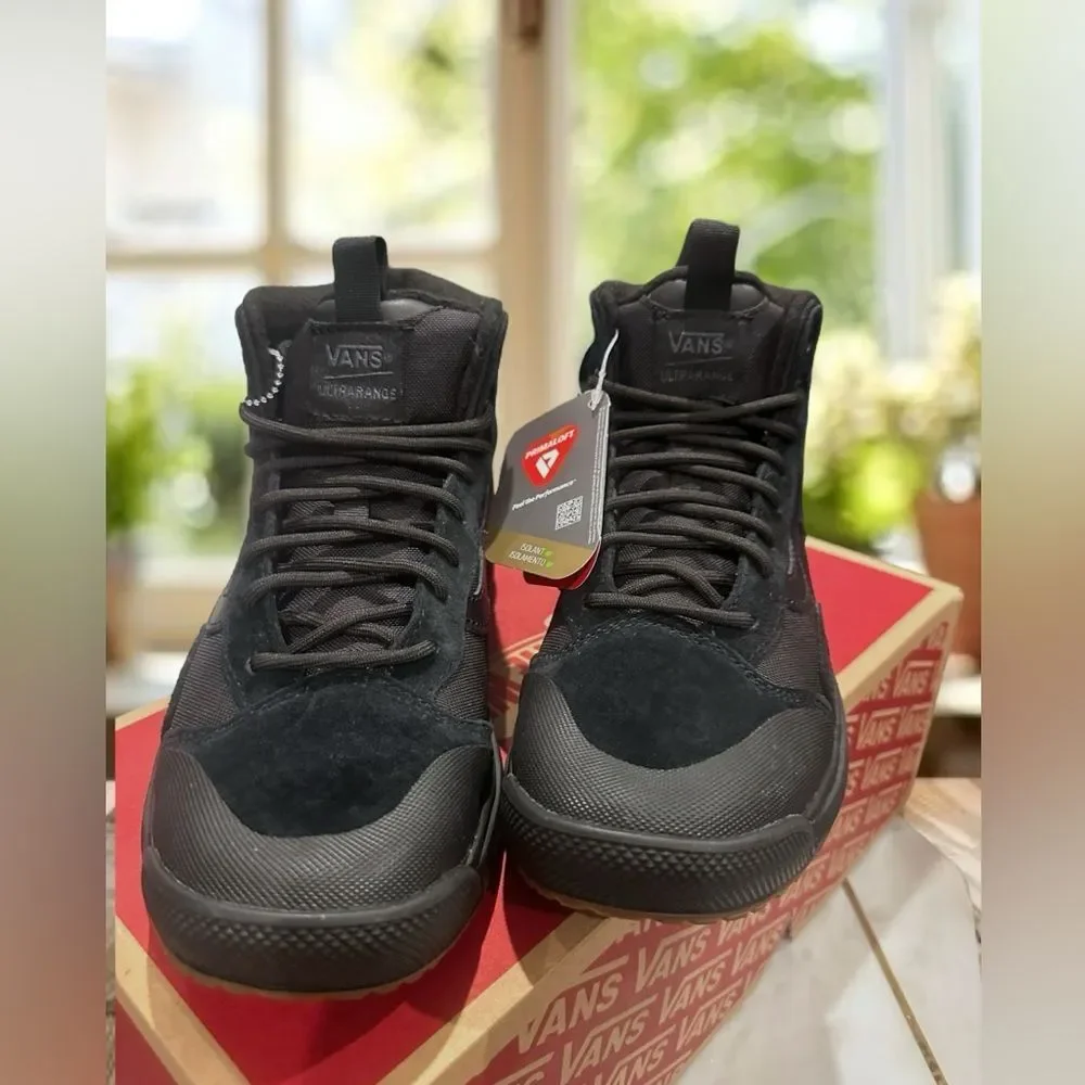 Vans MTE Black High-Top Athletic Shoes with Gum Outsole